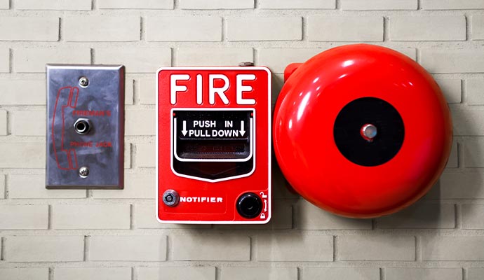 Installed fire alarm system