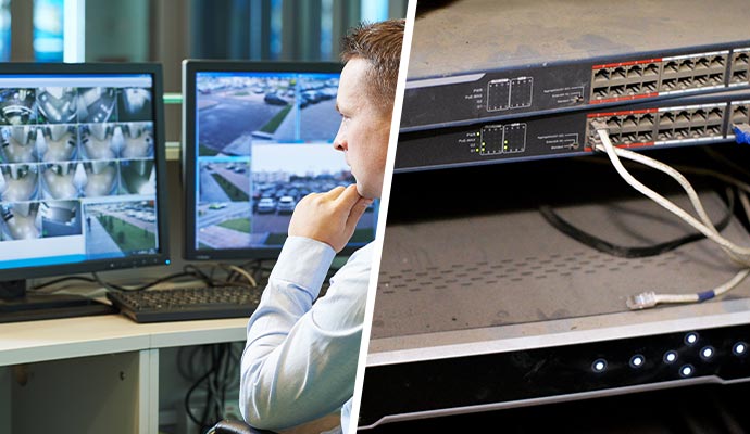 Collage of collage of ai monitoring and nvr system