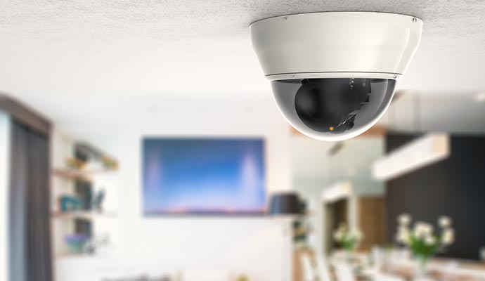 home security camera installed