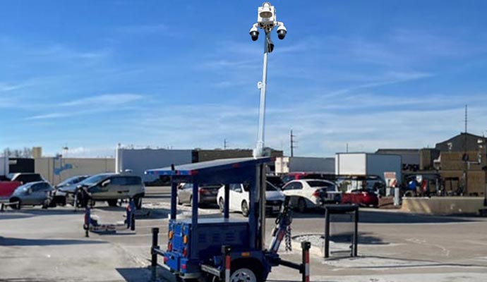 A mobile surveillance camera