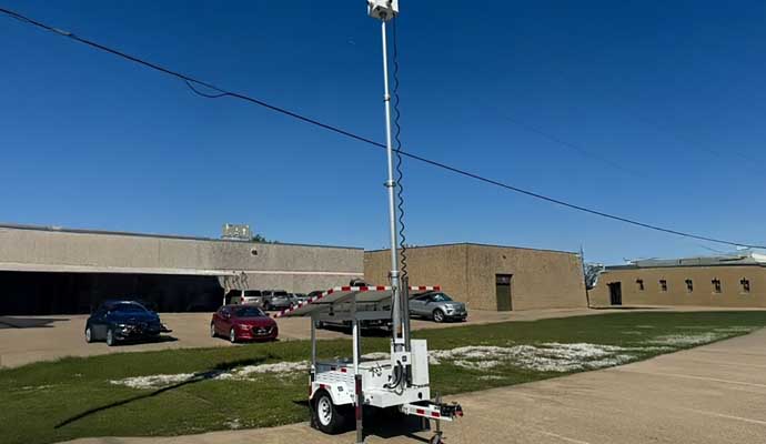 Mobile Surveillance Trailer for Disaster Clean-Up in DFW
