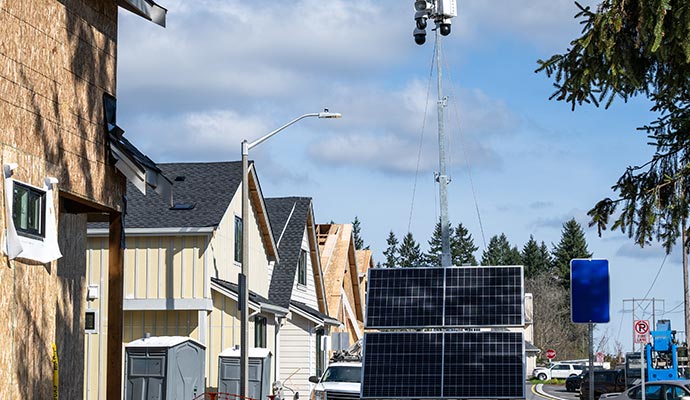 Solar powered mobile surveillance unit
