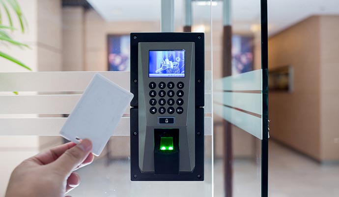 Biometric and RFID access control for secure entry