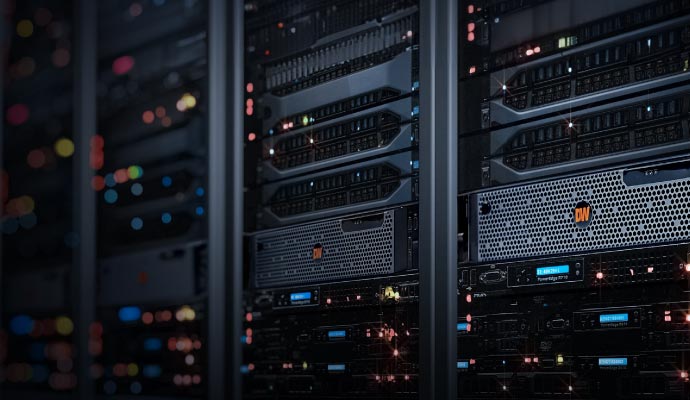 DW NVR system installed on rack servers
