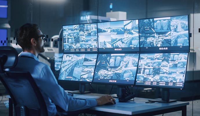 Video surveillance in commercial space